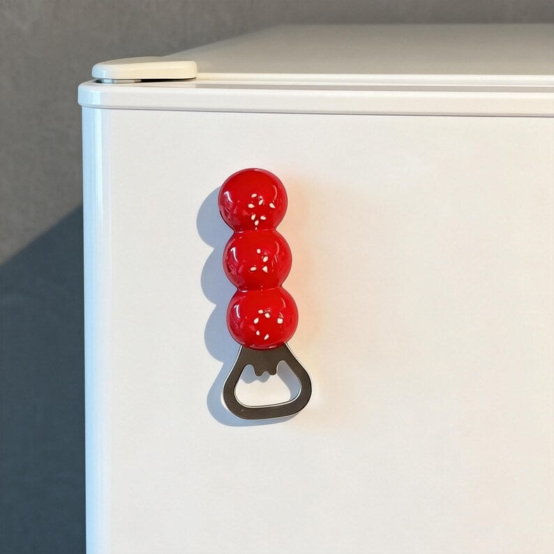 Aimant de réfrigérateur ouvre-bouteille fromage Tanghulu | Gadget de cuisine magnétique kawaii
