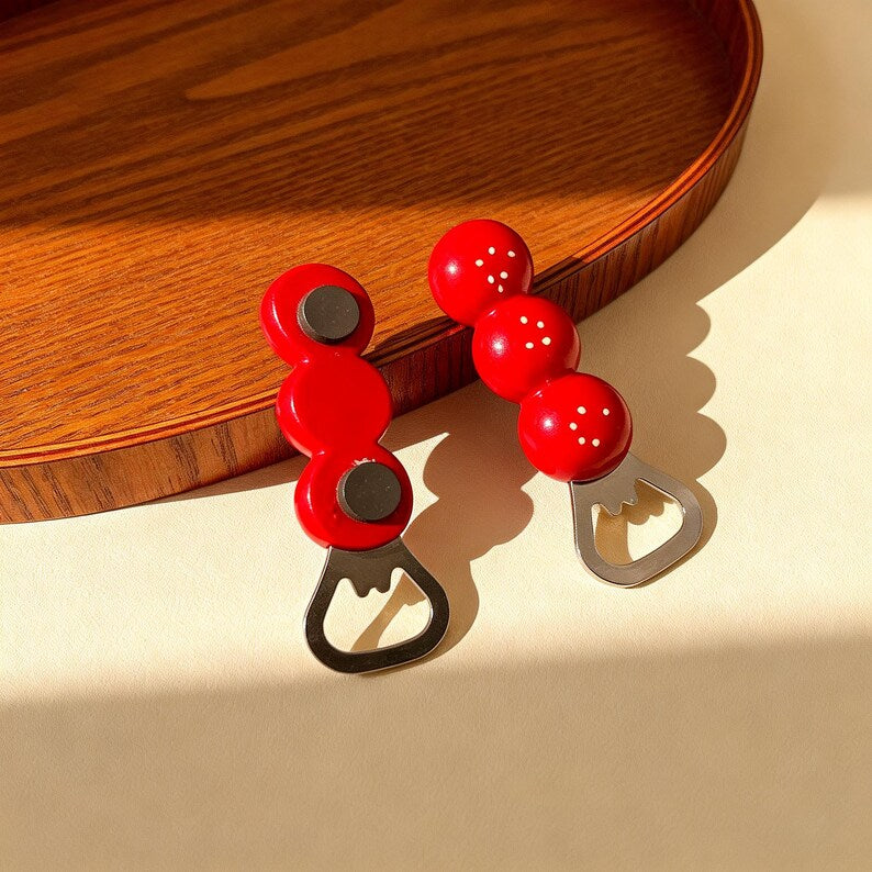 Aimant de réfrigérateur ouvre-bouteille fromage Tanghulu | Gadget de cuisine magnétique kawaii