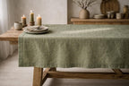 Nappe en lin lavé 200 g/m², ourlet large 3 cm, coins à onglet, 70 couleurs, tailles multiples
