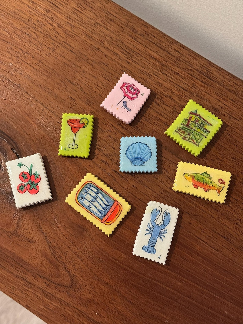 Aimants en argile pour réfrigérateur, décoration de cuisine originale