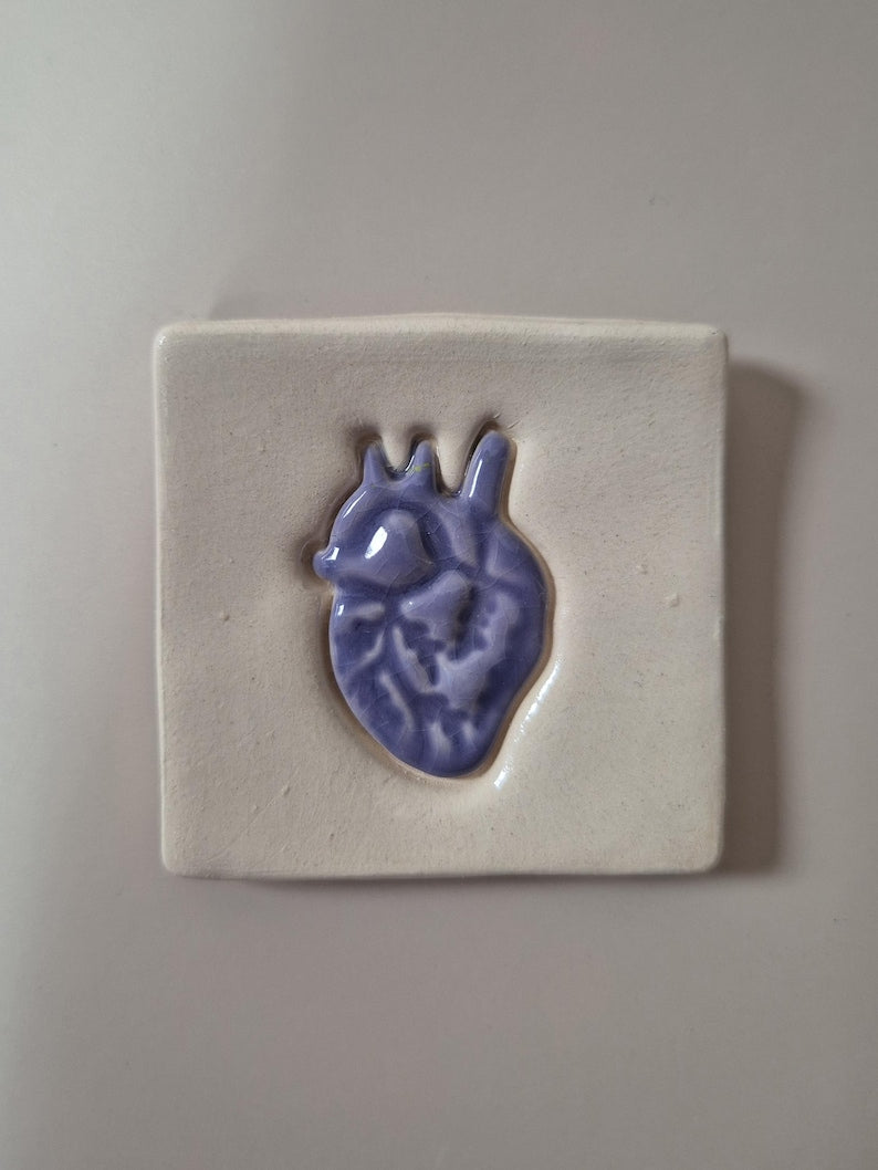 Aimant de réfrigérateur en céramique artisanale mini carreau 5x5 cm – Botte de cowboy, teckel, smiley ou cœur