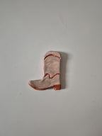Aimant de réfrigérateur en céramique artisanale mini carreau 5x5 cm – Botte de cowboy, teckel, smiley ou cœur