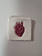 Aimant de réfrigérateur en céramique artisanale mini carreau 5x5 cm – Botte de cowboy, teckel, smiley ou cœur
