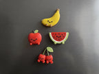 Aimants de réfrigérateur Kawaii, lot de 4 – Aimants alimentaires amusants avec des visages
