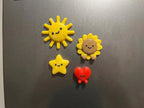 Aimants de réfrigérateur Kawaii, lot de 4 – Aimants alimentaires amusants avec des visages
