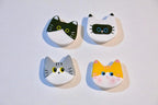 Aimant réfrigérateur visage chat argile séchée à l'air, décoration cuisine tableau mural