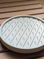 Sous-verres en béton lot de 4, gris ciment, 10 cm diamètre