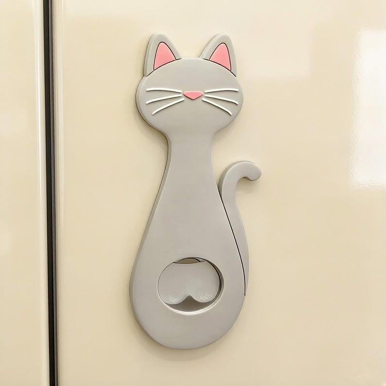 Aimant de réfrigérateur ouvre-bouteille chat - Ouvreur de bière créatif bande dessinée