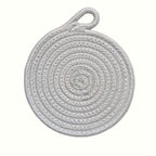 Dessous de verre en corde de coton teints à la main, 4,5 pouces, absorbants