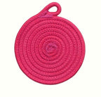 Dessous de verre en corde de coton teints à la main, 4,5 pouces, absorbants