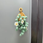 Plante suspendue au crochet avec aimant, décoration murale bohème, panier goutte d'eau, sans entretien, 18 cm