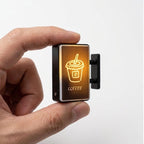 Aimant de réfrigérateur LED rétro café - Décoration lumineuse pour cuisine
