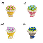 Fleur au crochet aimant réfrigérateur, décoration florale tricotée, accessoire cuisine kawaii