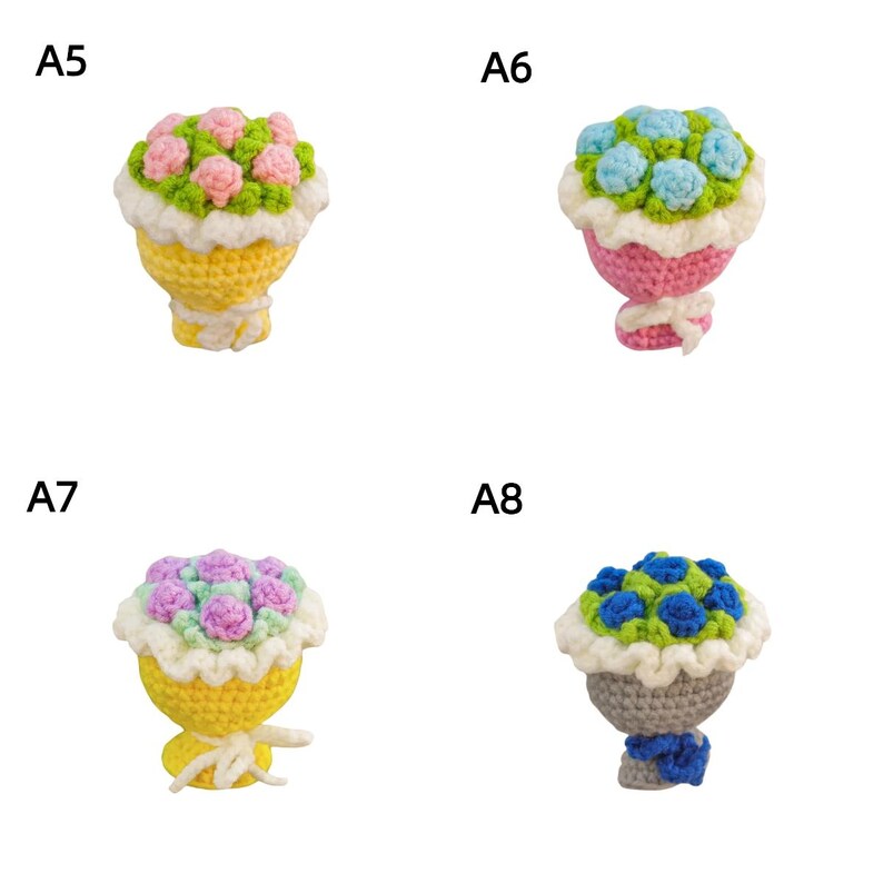 Fleur au crochet aimant réfrigérateur, décoration florale tricotée, accessoire cuisine kawaii