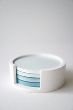 Ensemble de sous-verres dégradés ombrés avec support, ensemble de 4, design moderne