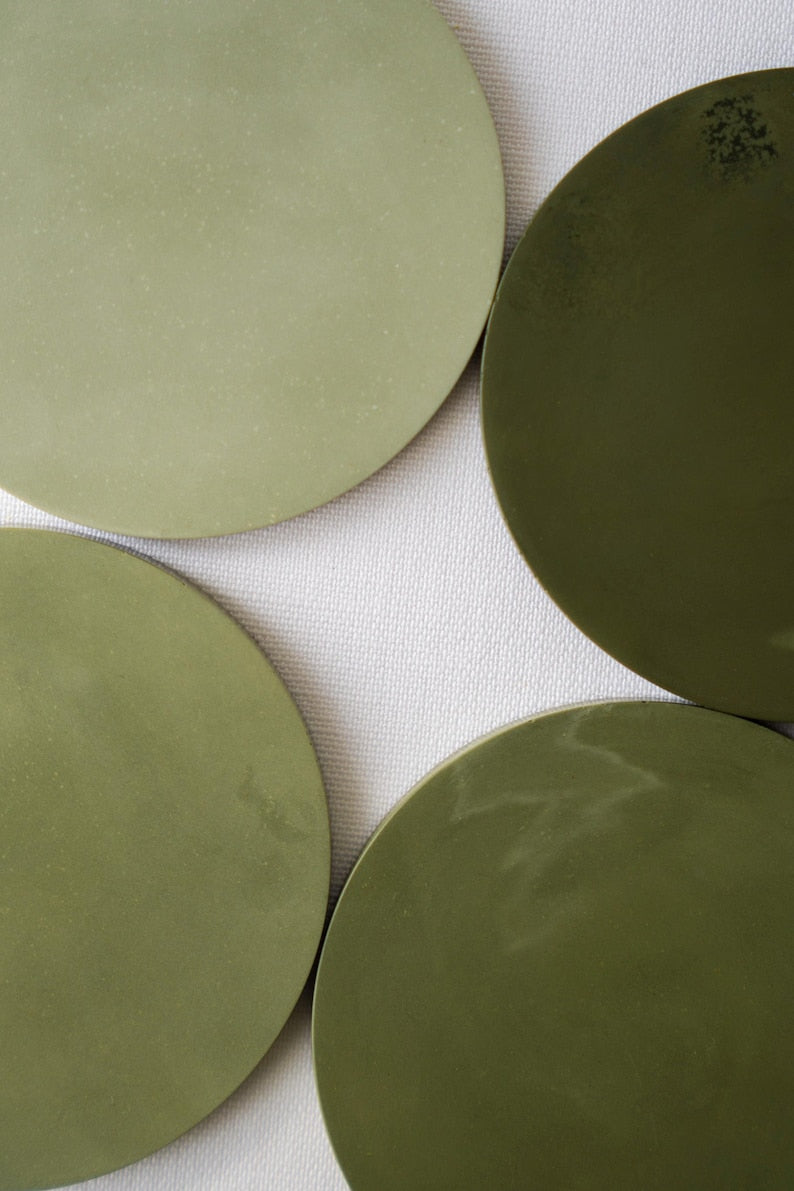 Ensemble de sous-verres dégradés ombrés avec support, ensemble de 4, design moderne
