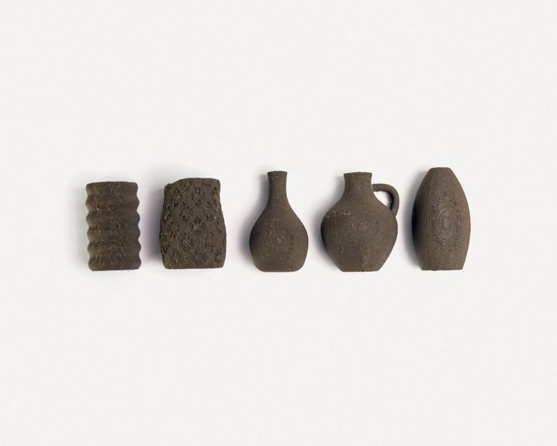 Lot de 5 Mini Vases Aimantés 3cm – Magnets Déco Frigo – Unis ou Bicolores