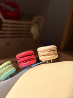 Aimants Mini Macarons en Pâte Polymère, Décoration Dessert, Framboise Pistache Chocolat Vanille