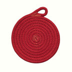 Dessous de verre en corde de coton teints à la main, 4,5 pouces, absorbants