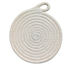 Dessous de verre en corde de coton teints à la main, 4,5 pouces, absorbants