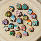 Mini aimants réfrigérateur en argile peints à la main, décoration cuisine, cadeau crémaillère