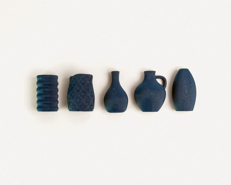 Lot de 5 Mini Vases Aimantés 3cm – Magnets Déco Frigo – Unis ou Bicolores