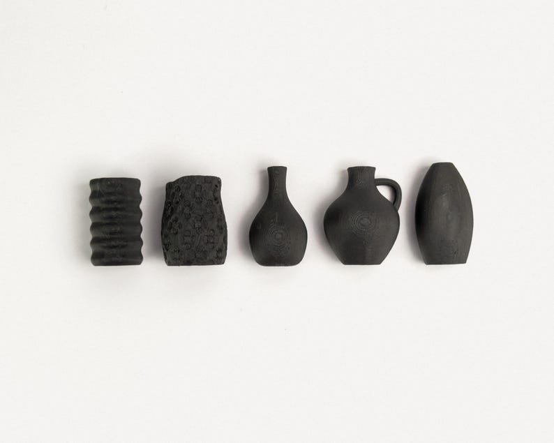 Lot de 5 Mini Vases Aimantés 3cm – Magnets Déco Frigo – Unis ou Bicolores