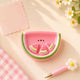 Lot de 7 aimants pour réfrigérateur fruits kawaii en céramique - Décoration pastel