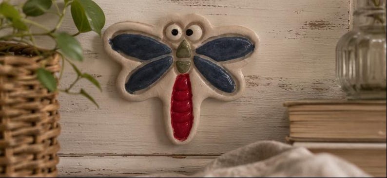 Magnets insectes en céramique – Abeille, Fourmi, Araignée, Libellule – Aimants décoratifs réfrigérateur