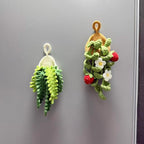 Plante suspendue au crochet avec aimant, décoration murale bohème, panier goutte d'eau, sans entretien, 18 cm