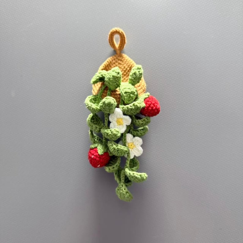 Plante suspendue au crochet avec aimant, décoration murale bohème, panier goutte d'eau, sans entretien, 18 cm