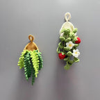 Plante suspendue au crochet avec aimant, décoration murale bohème, panier goutte d'eau, sans entretien, 18 cm