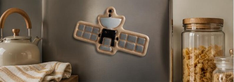 Magnets Espace en céramique artisanale – Astronaute, Fusée, OVNI, Planète, Lune, Satellite