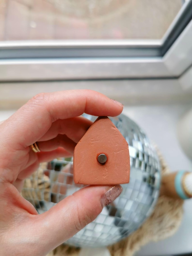 Mini aimants réfrigérateur en argile peints à la main, décoration cuisine, cadeau crémaillère