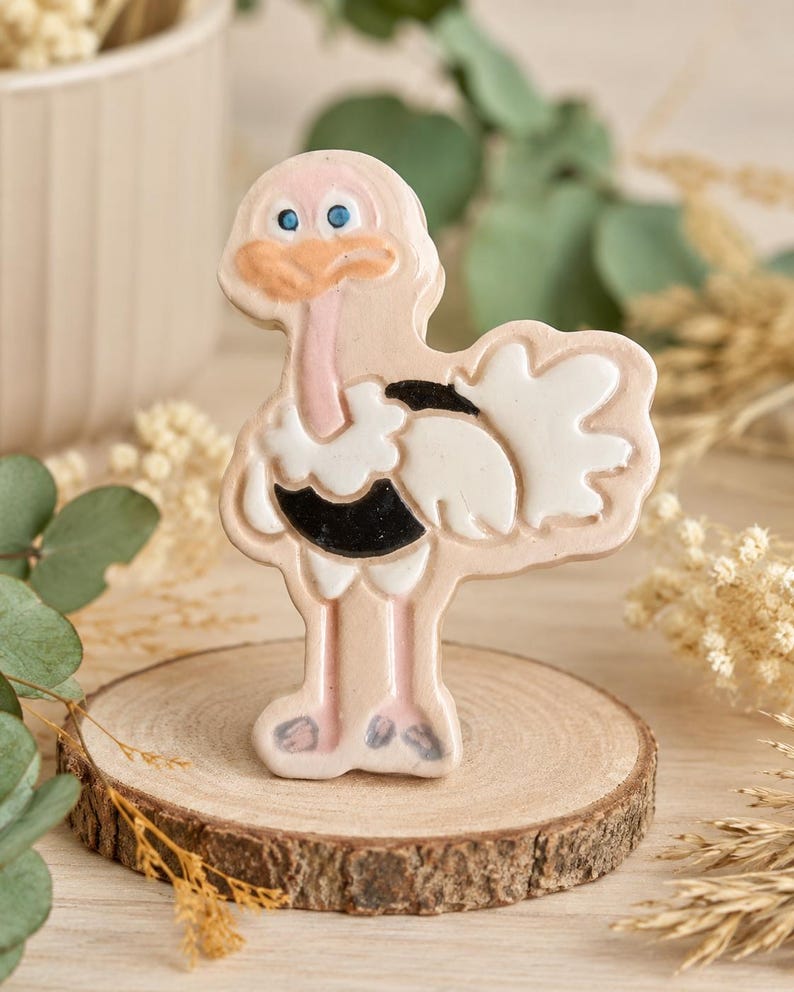 Magnets Animaux Sauvages en Céramique – Aimants Décoratifs Colorés pour Réfrigérateur