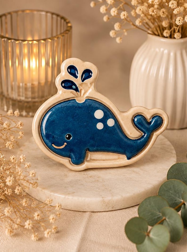 Aimant Céramique Animal Marin – Poulpe, Méduse ou Requin – Décoration Frigo