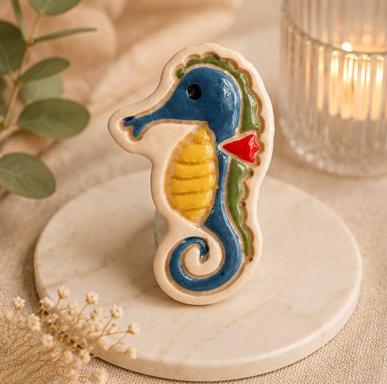 Aimant Céramique Animal Marin – Poulpe, Méduse ou Requin – Décoration Frigo