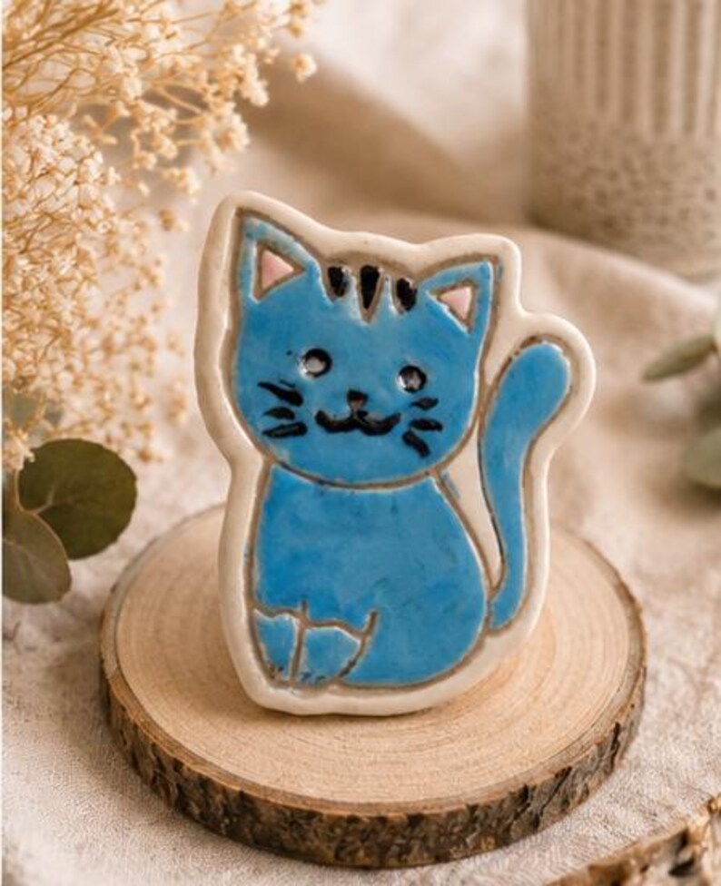 Magnets Chats et Chiens en Céramique Faits Main | Décoration Frigo