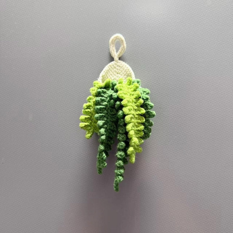 Plante suspendue au crochet avec aimant, décoration murale bohème, panier goutte d'eau, sans entretien, 18 cm