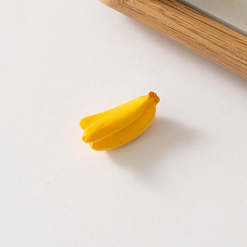 Ensemble d'aimants 3D banane pour réfrigérateur | Décoration de cuisine miniature en résine