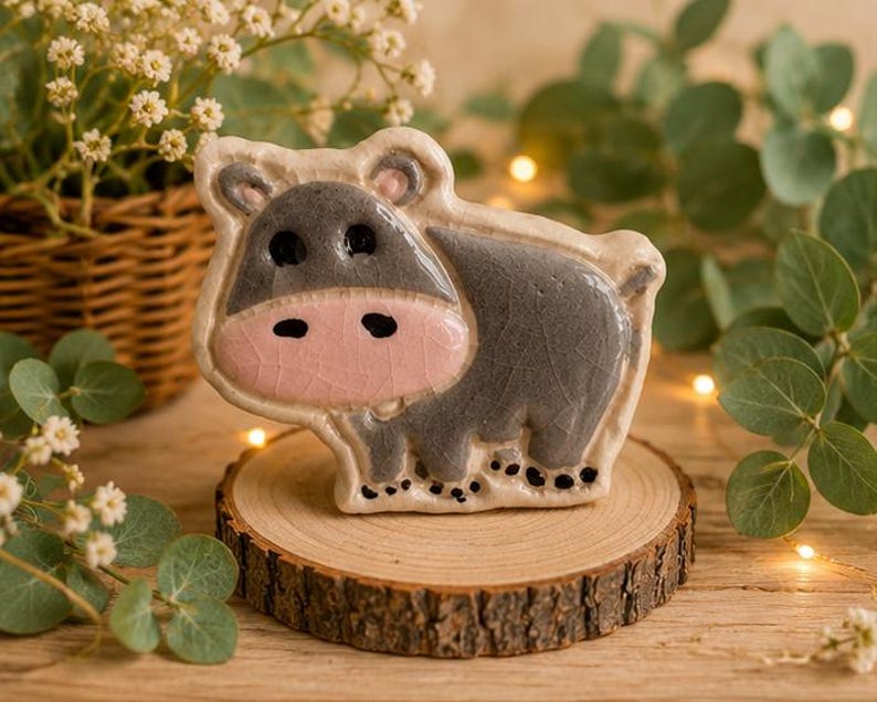 Magnets Animaux Sauvages en Céramique – Aimants Décoratifs Colorés pour Réfrigérateur