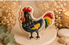 Poules, Coqs et Canards en Céramique - Magnets de Réfrigérateur
