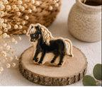 Aimants Chevaux et Ânes en Céramique Peints à la Main 5-6 cm