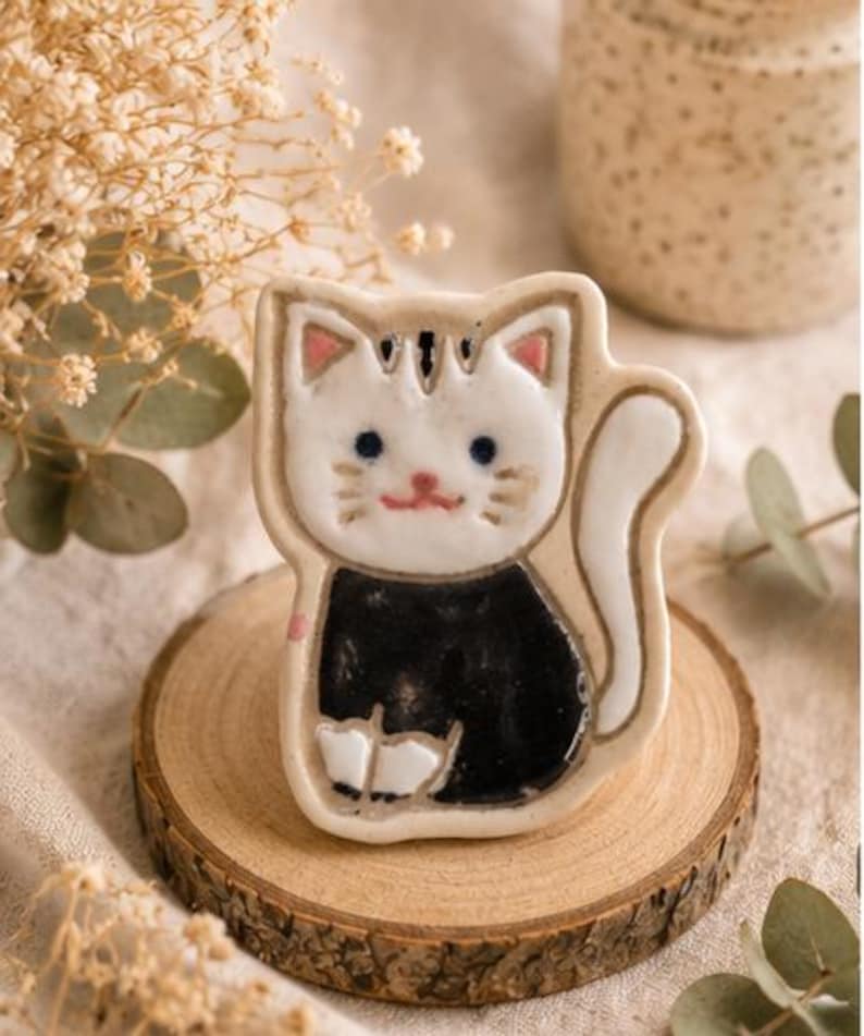 Magnets Chats et Chiens en Céramique Faits Main | Décoration Frigo