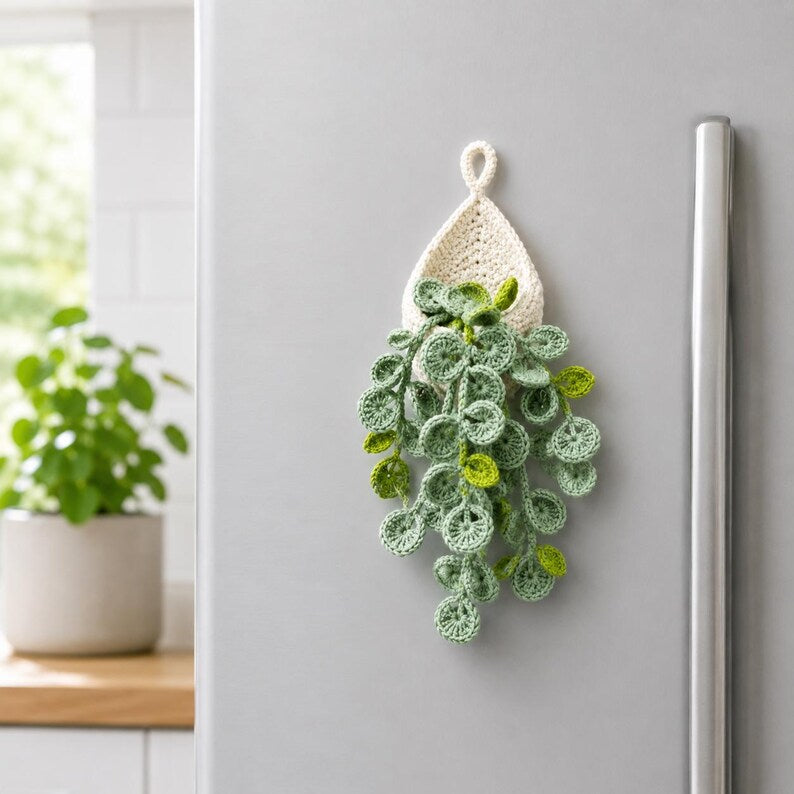 Aimant réfrigérateur crochet plante suspendue décoration florale bohème pour cuisine, choix A/B/C/D