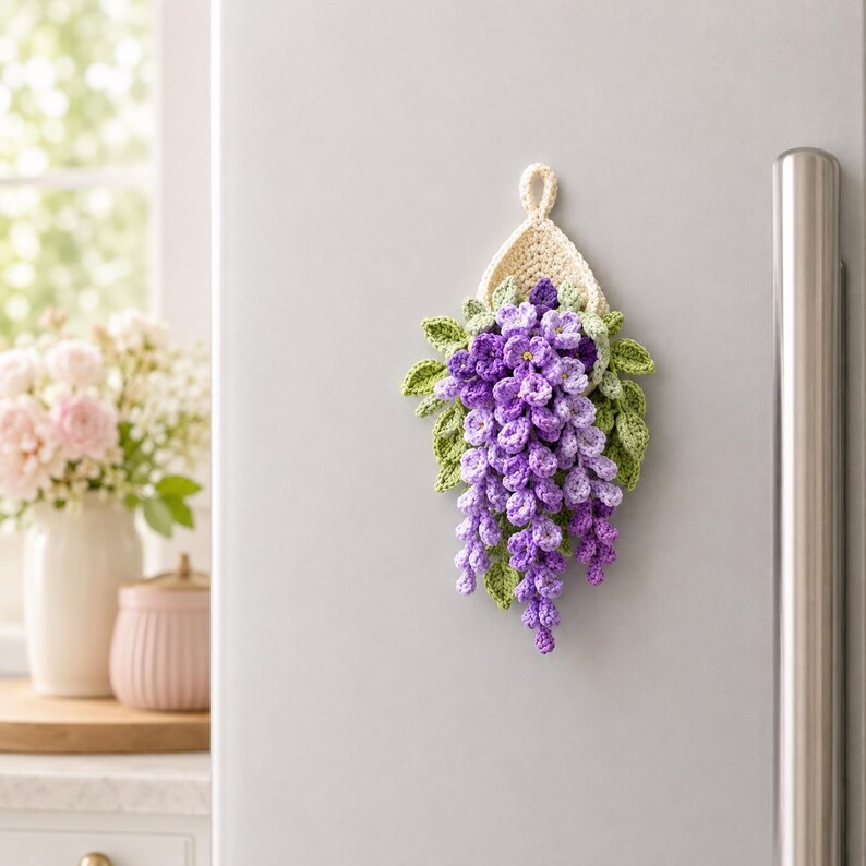 Aimant réfrigérateur crochet plante suspendue décoration florale bohème pour cuisine, choix A/B/C/D