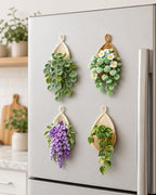Aimant réfrigérateur crochet plante suspendue décoration florale bohème pour cuisine, choix A/B/C/D