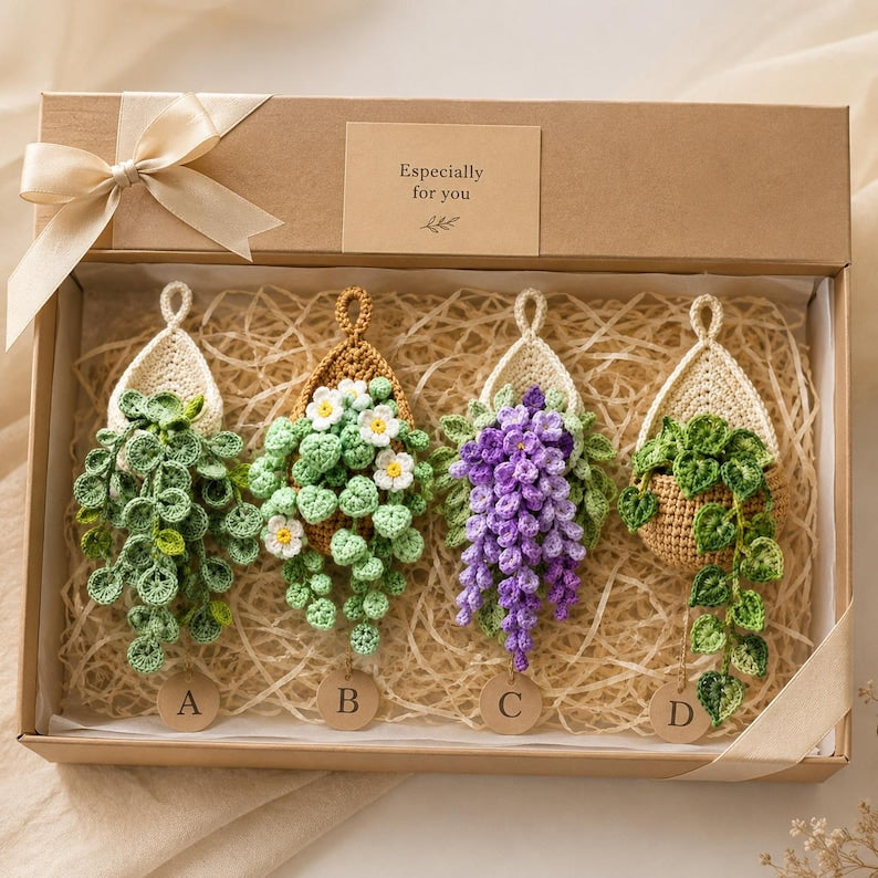 Aimant réfrigérateur crochet plante suspendue décoration florale bohème pour cuisine, choix A/B/C/D